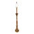Vintage Parcel-Gilt Wood Candlestick Floor Lamp With Acanthus Leaf Accent Italy For Sale
