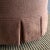 Mid-Century Modern Bailey Havane Slip Covered Ottoman With Pleated Skirt For Sale - Image 3 of 6