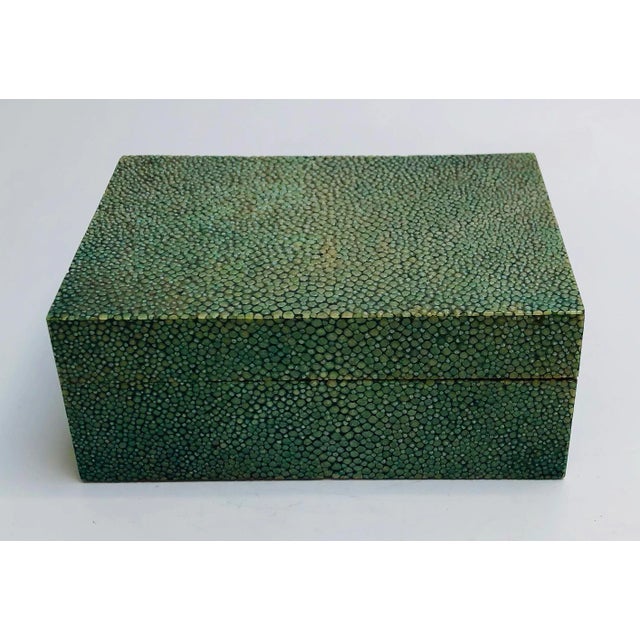 Rare Green Shagreen Music Box.