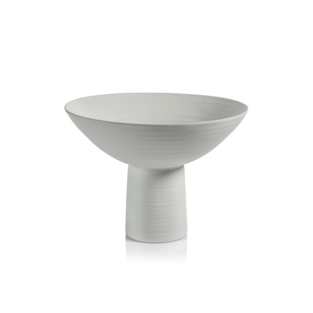 Mid-Century Modern Nurana Funnel Ceramic Bowl, Large For Sale - Image 3 of 3