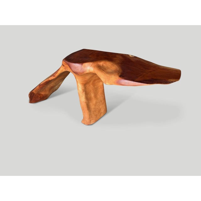 2010s Andrianna Shamaris One of a Kind Mahogany Wood Console or Sculpture For Sale - Image 5 of 5