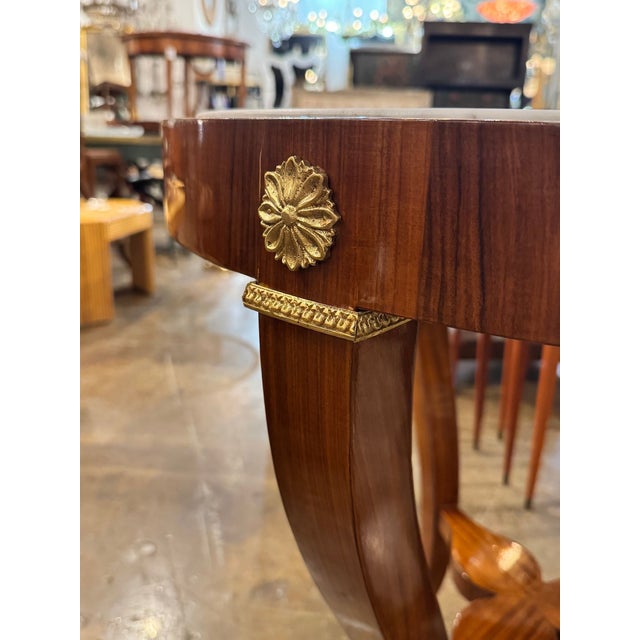 Pair of Italian Empire Style Mahogany Side Tables For Sale - Image 4 of 7