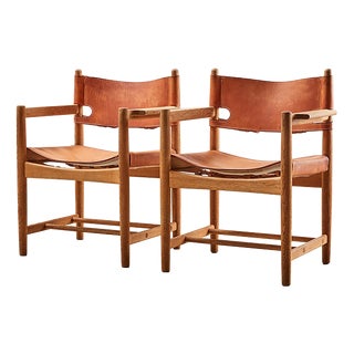 Spanish Model 3238 Dining Chairs by Børge Mogensen for Fredericia Stole Fabrik, Denmark, 1964, Set of 2 For Sale