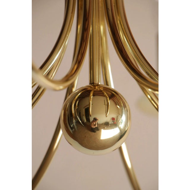 Gold Italian Mid-Century Chandelier by Guglielmo Ulrich, 1945s For Sale - Image 8 of 16