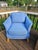 2010s Maine Cottage Blue Slip Cover Lounging Chair For Sale - Image 5 of 8