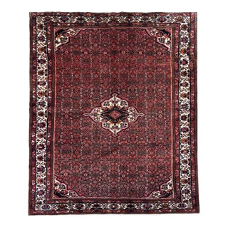Antique Persian Hamadan Hand-Knotted Rug 6'8" X 10'0" For Sale