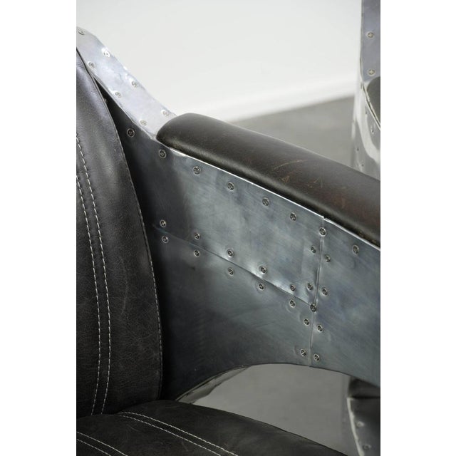 Industrial Black Cowhide Aviator Chairs, Set of 2 For Sale - Image 15 of 17