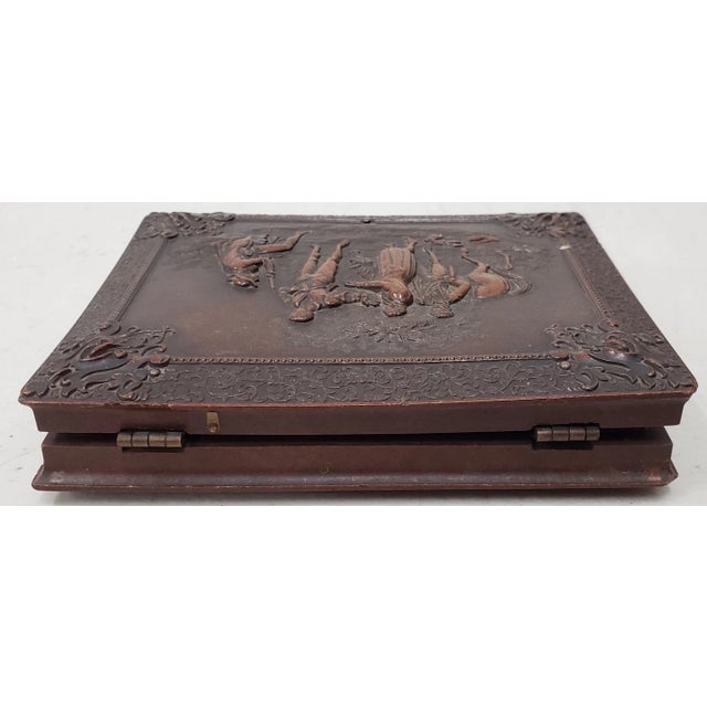 Mid 19th Century Gutta Percha Box W/ Photo's & Notes on Genealogy