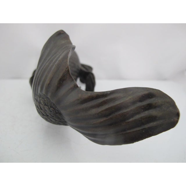 Japanese Okimono Carp Koi Fish Bronze Meiji Sculpture For Sale - Image 9 of 13