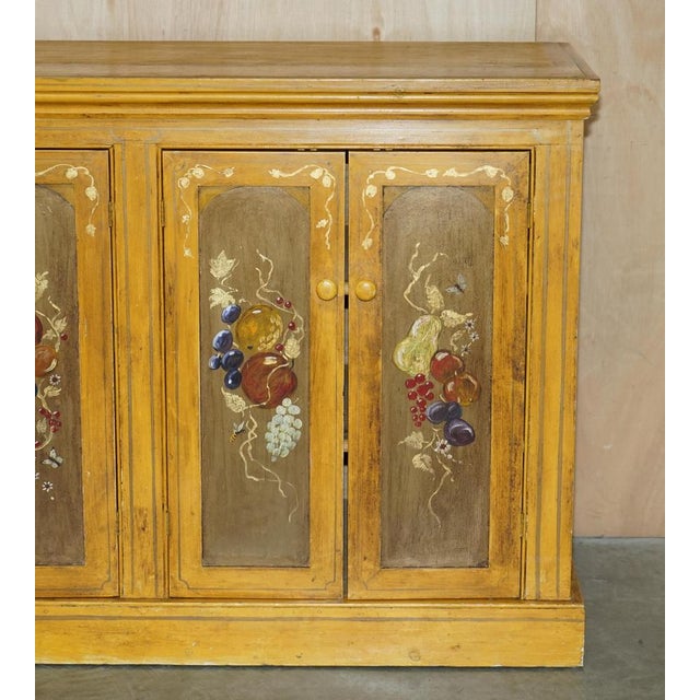 French Hand Painted Pine Housekeepers Sideboard, 1860s For Sale - Image 4 of 18