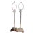 Chrome Faux Bamboo Chinoiserie Lamps - a Pair For Sale