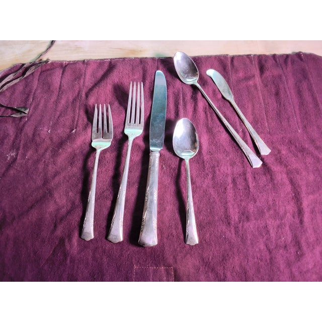 Gorham 1938 Sterling Silver Flatware, Greenbrier Pattern, 102 Pieces Including 18 Full Place Settings and Serving Pieces For Sale - Image 12 of 18