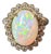 5ct Stunning Opal Ring w Natural Diamond Accents in 14k Yellow Gold OV 14x10mm For Sale