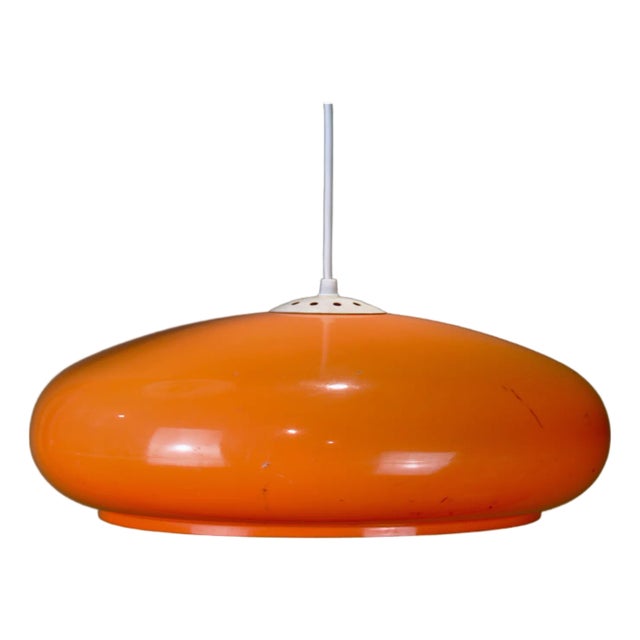 Orange Plastic Lamp, 1970s For Sale