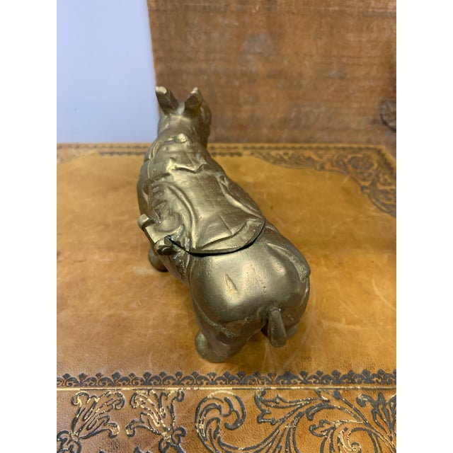 Late 20th Century Brass Rhinoceros Box For Sale In Dallas - Image 6 of 7