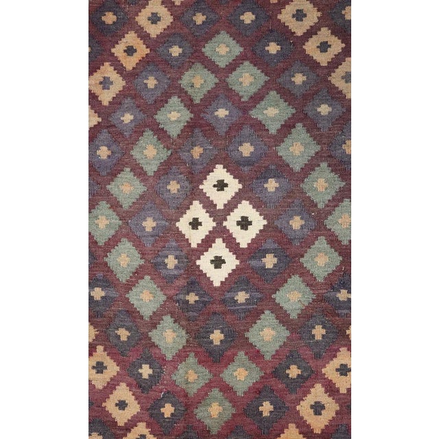 Brown Afghan Kilim Rug, 1920s For Sale - Image 8 of 18
