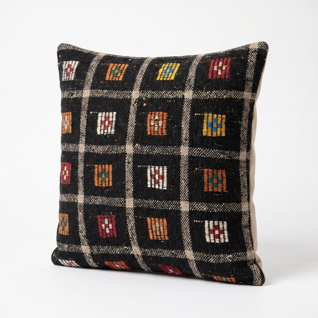 Mid-Century Modern Anatolian Rug Pillow Cover 19'' X 20'' For Sale - Image 3 of 4