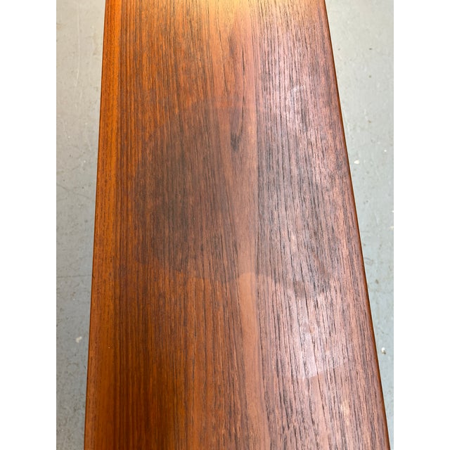 Danish Mid-Century Modern Teak Server W/ Glass Top Hutch For Sale - Image 17 of 18