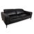 Zurich 2-Seater Sofa and Ottoman Black Leather from BoConcept, Set of 2 For Sale - Image 6 of 18
