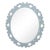 Fleur Home Garden District Satsuma Oval Mirror in Parma Gray, 32x37 For Sale