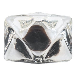 Vintage Glass Triangular Ashtray in Brown Glass, Italy, 1970s For Sale
