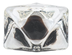 Vintage Glass Triangular Ashtray in Brown Glass, Italy, 1970s