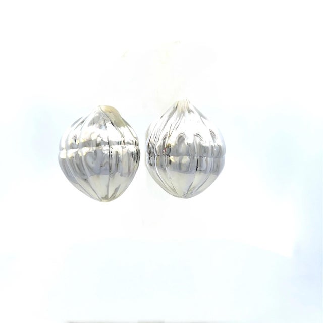 Silver 1990s Tiffany & Co Estate XL Puffed Clip-on Earrings Sterling Silver, 2 pieces For Sale - Image 8 of 12