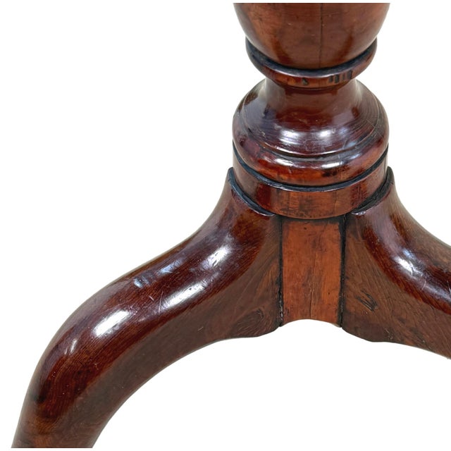 Brown Georgian Yew Wood Tripod Table, 1750s For Sale - Image 8 of 12