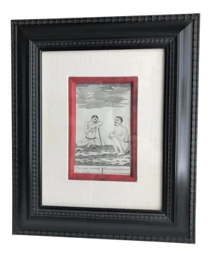 18th Century Antique Bernard Picart "Two Yogis" Etching Print