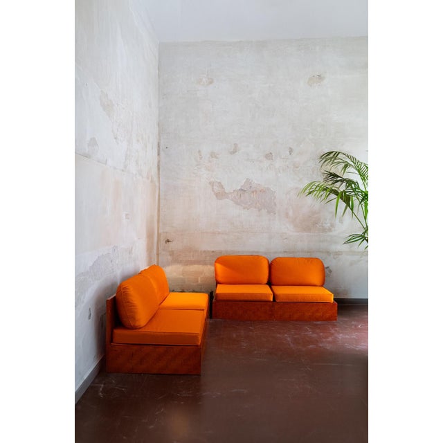 Modular Pressed Bamboo Sofa, 1980s, Set of 4 For Sale - Image 6 of 6