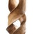 This teak wood sculpture features an organic, twisting form with sweeping curves and sculptural openings that beautifully...
