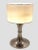 Silver Metal Table Lamp with White Acrylic Shade, Italy, 1970s For Sale - Image 4 of 7
