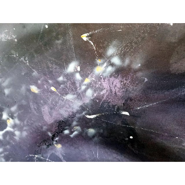 Black Ovidiu Kloska, the Memory of a Star Before It Was Born, Large Scale Mixed on Canvas For Sale - Image 8 of 13