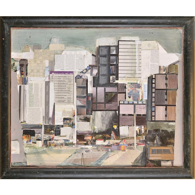 Imants Vecozols, City, 2017, Mixed Media on Cardboard For Sale - Image 6 of 6