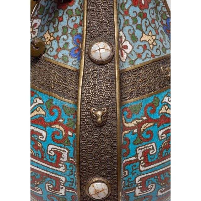 Late 19th Century Late 19th Century Japanese Meiji Cloisonne Vase For Sale - Image 5 of 10