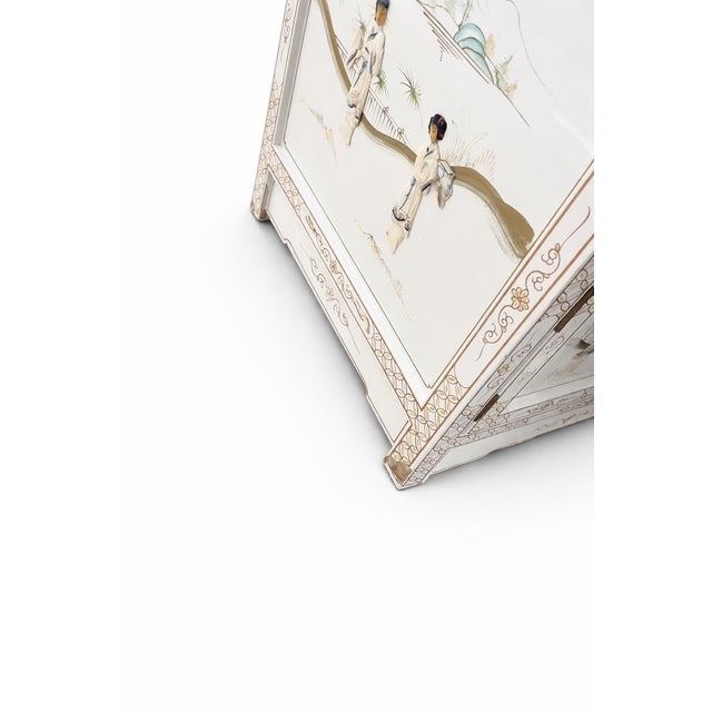 Chinoiserie Rare Pair of 20th Century Chinoiserie Nightstands Chests With Mother-of-Pearl Inlay For Sale - Image 3 of 5