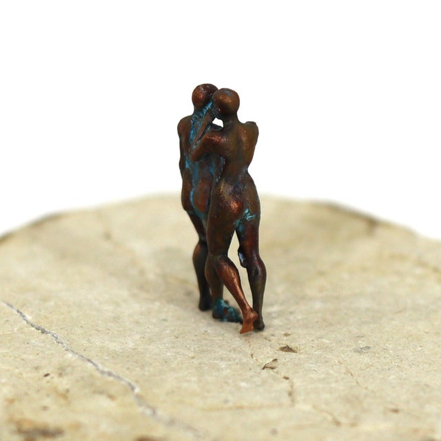 Secret 003 - Mixed Media Stone Sculpture Original Contemporary Abstract Figurative Sculpture by Kevin Perrault For Sale - Image 4 of 10