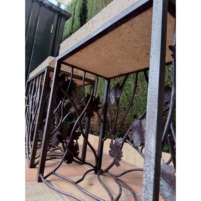 Handmade Wrought Iron Pedestals, 1960s, Set of 2 For Sale - Image 13 of 18