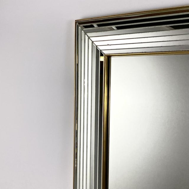 Vintage Hollywood Regency Mirror in Silver & Gold from Deknudt, Belgium, 1980s For Sale - Image 3 of 9