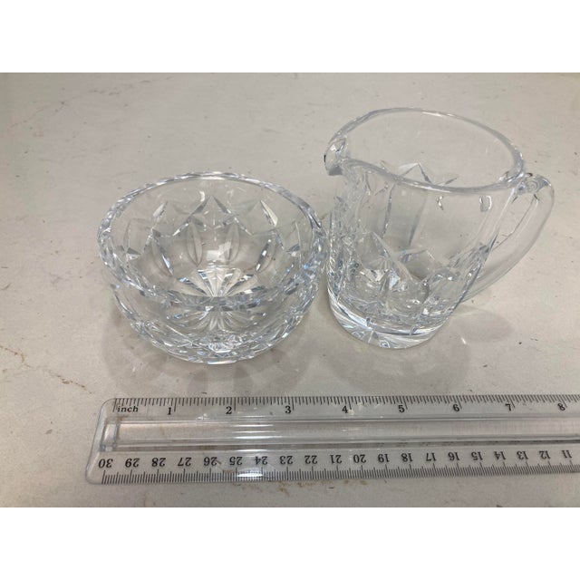 Mid 20th Century Waterford Cut Crystal Open Sugar & Creamer - Set of 2 For Sale - Image 11 of 13