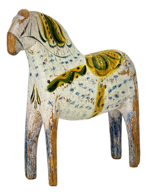 Blauknochen Dala Horse in Wood
