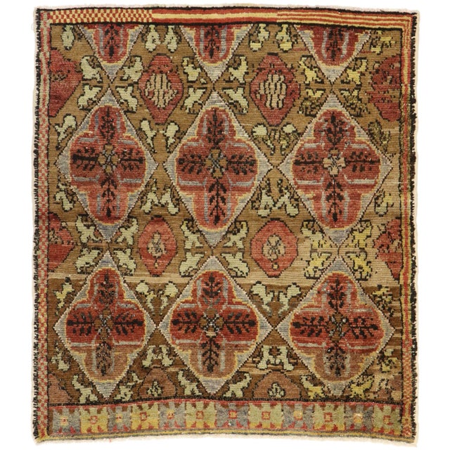 Vintage Turkish Oushak Rug - 04'00 X 04'06 For Sale - Image 9 of 9