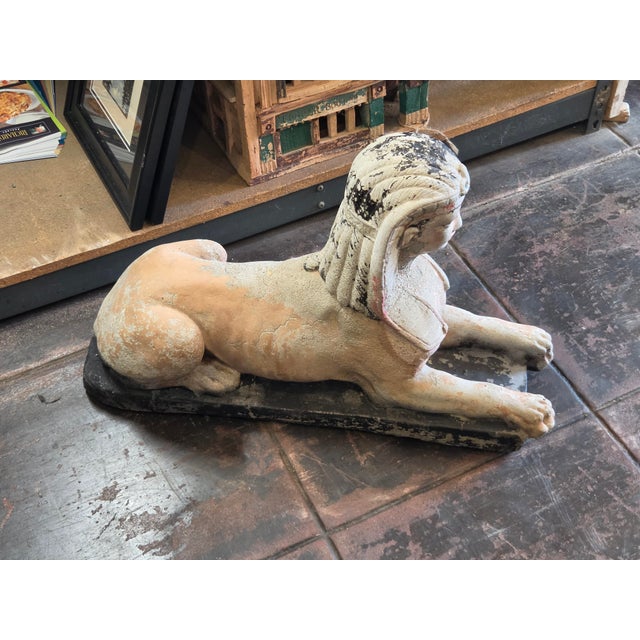 Sculpture Materials 1920s Egyptian Spinx Garden Statue For Sale - Image 7 of 8
