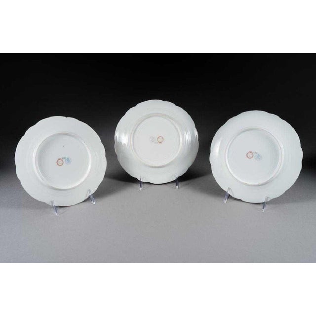 Mid 19th Century French Chateau Sevres Ivory Ground Decorated Plates - Set of 6 For Sale - Image 5 of 6