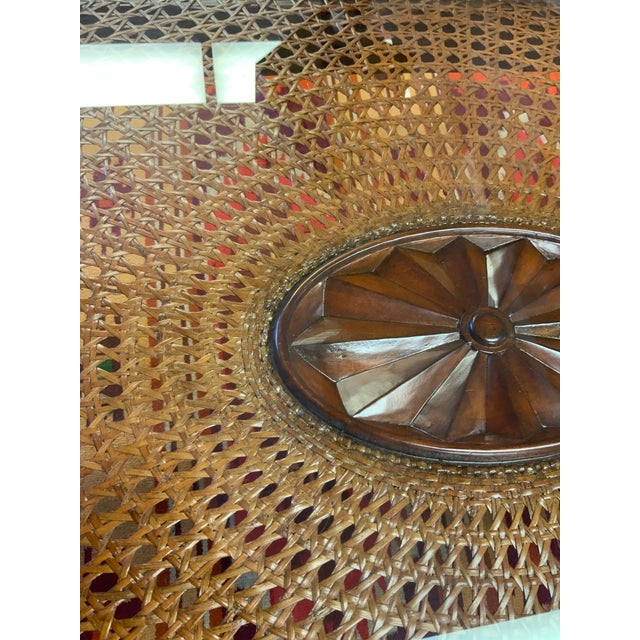 20th Century Ethan Allen Caned Top Coffee Table For Sale - Image 13 of 14