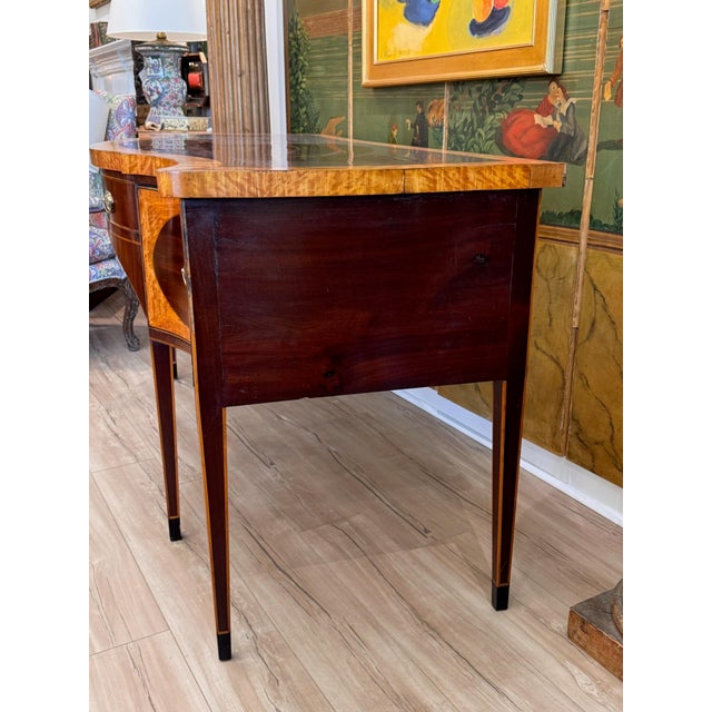 Early 19th C. English Hepplewhite Mahogany and Satinwood Sideboard For Sale - Image 11 of 15