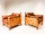 Pair of solid Pine lounge chairs by Uno and Osten Kristiansson produced by Luxus, Vittsjo. Rustic and modern with sculpted...