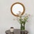 Lovely circular wall mirror with original twisted rope frame and brass detail in the style of Adrien Audoux and Frida...