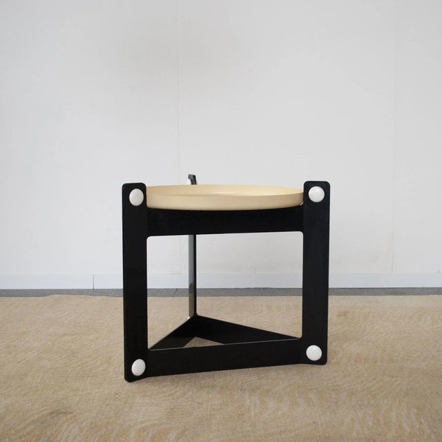 Black Space Age Bar Trolley by Luigi Massoni for Guzzini, 1970s For Sale - Image 8 of 9