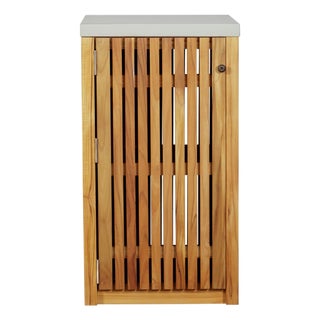 Eclipse Outdoor Solid Teak Wood Cabinet For Sale